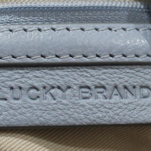 BoHo Blue Leather Bucket Bag - Picture 3 of 4